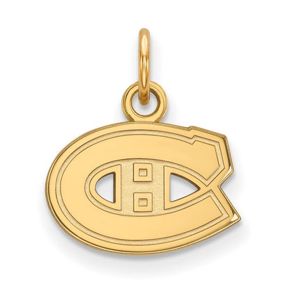 10K Gelbgold Nhl Logoart Montreal Canadiens Extra Klein Anhänger