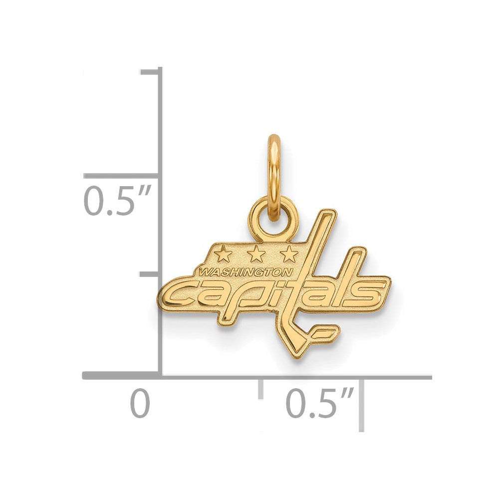 10K Gelbgold Nhl Logoart Washington Capitals Extra Klein Anhänger