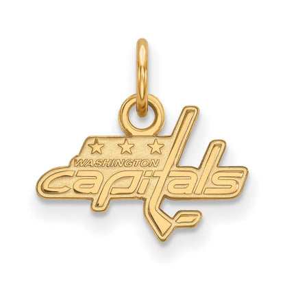 10K Gelbgold Nhl Logoart Washington Capitals Extra Klein Anhänger