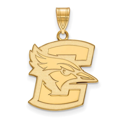 10K Gelbgold Logoart Creighton University Bluejay Groß Anhänger