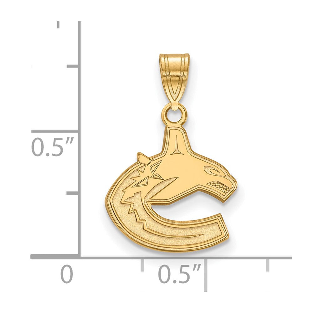 10K Gelbgold Nhl Logoart Vancouver Canucks Klein Anhänger
