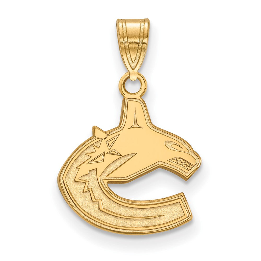 14K Gelbgold Nhl Logoart Vancouver Canucks Klein Anhänger
