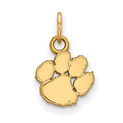 14K Gelbgold Logoart Clemson University Tiger Paw Extra Klein Anhänger