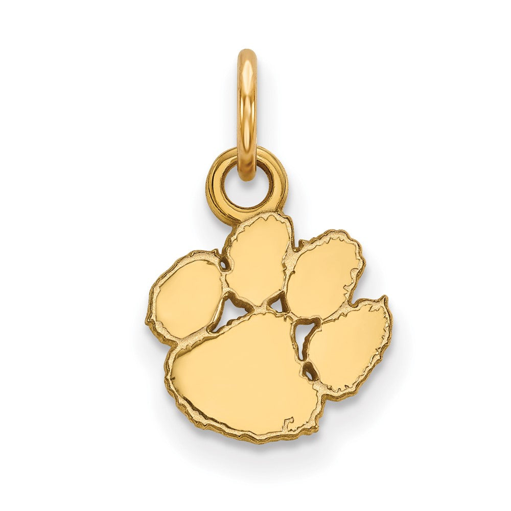 10K Gelbgold Logoart Clemson University Tiger Paw Extra Klein Anhänger