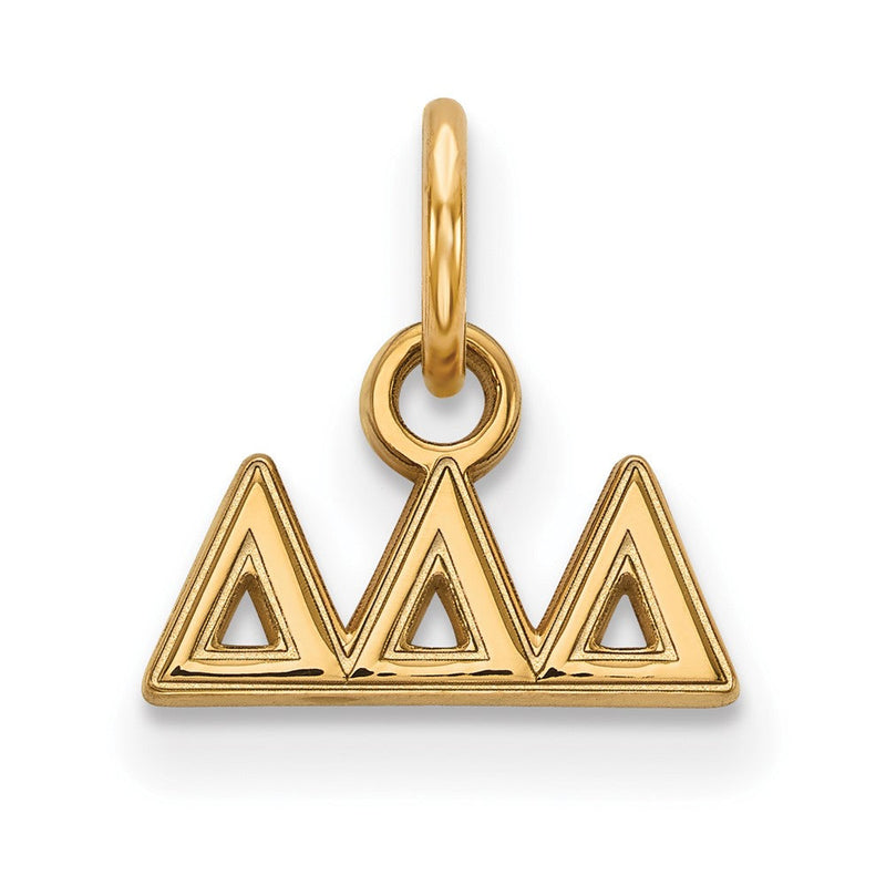Vergoldet Sterlingsilber Logoart Delta Sorority Greek Buchstaben Extra Klein Anhänger