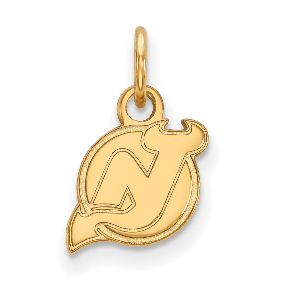 10K Gelbgold Nhl Logoart New Trikot Devils Extra Klein Anhänger