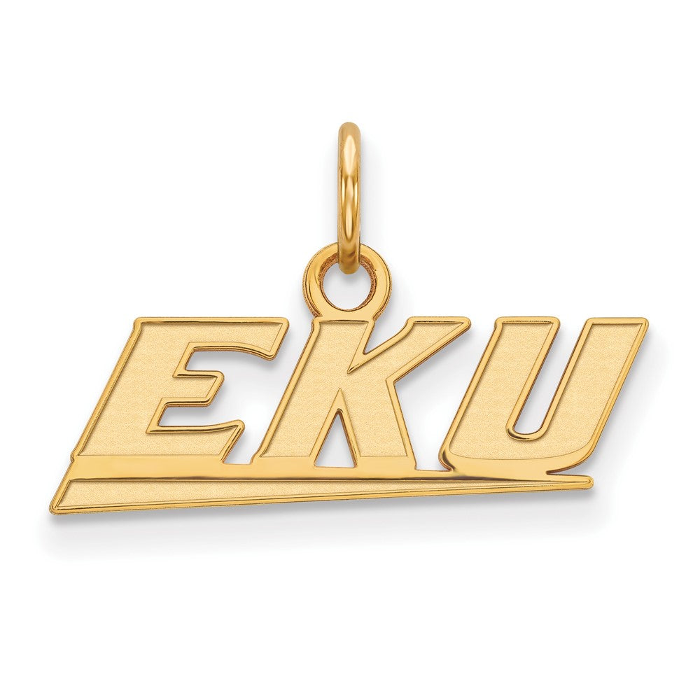 14K Gelbgold Logoart Eastern Kentucky University E K U Extra Klein Anhänger
