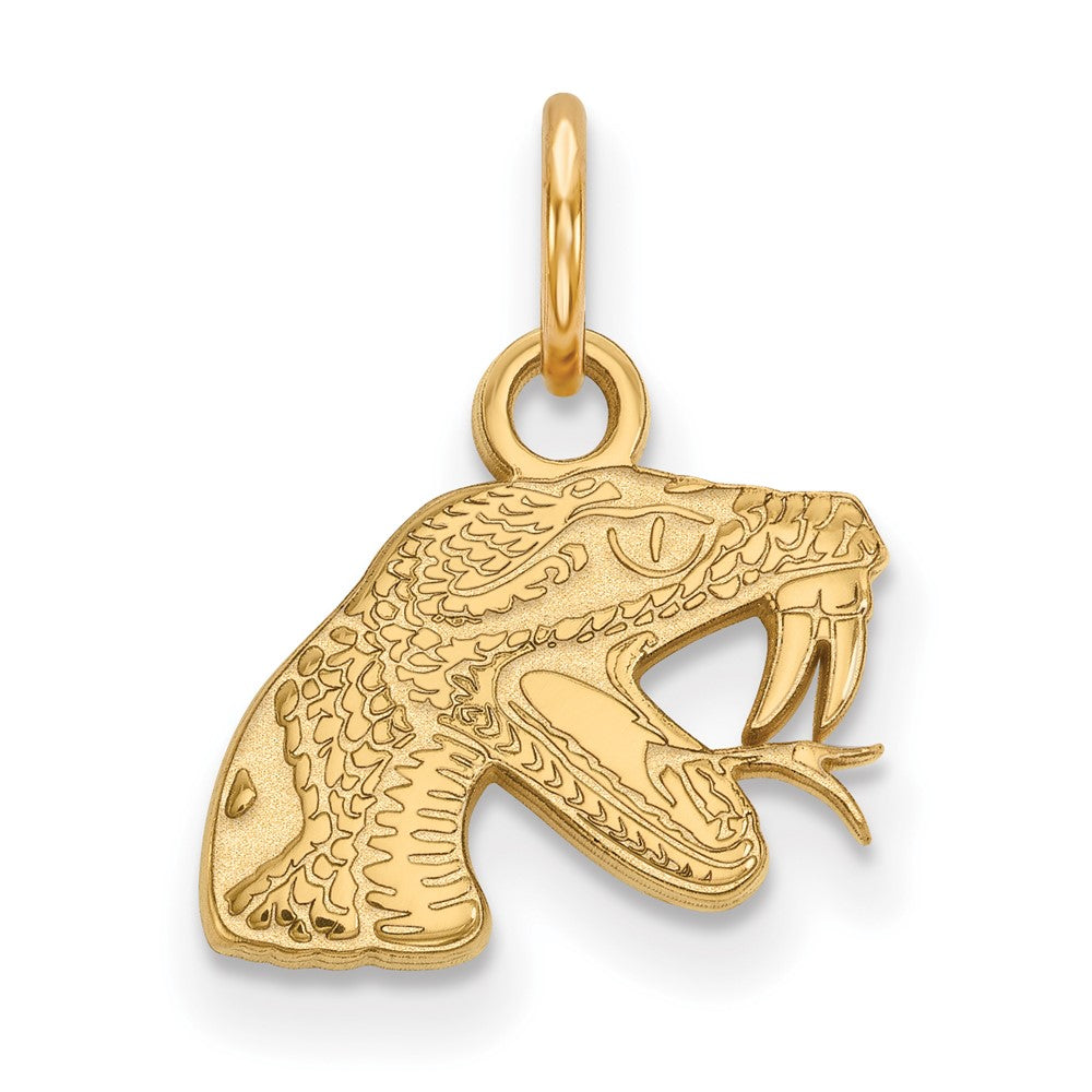 10K Gelbgold Logoart Florida A und M University Rattler Extra Klein Anhänger