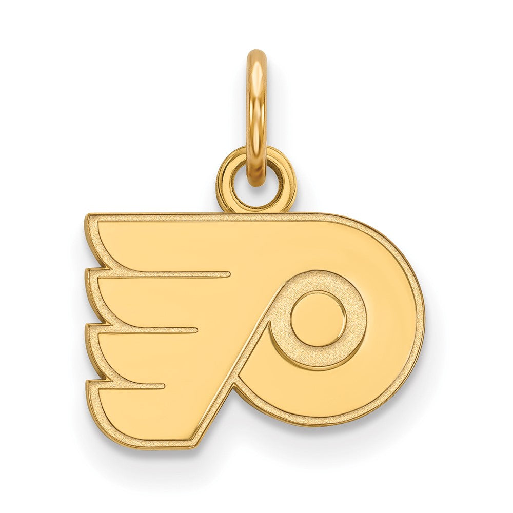 10K Gelbgold Nhl Logoart Philadelphia Flyers Extra Klein Anhänger