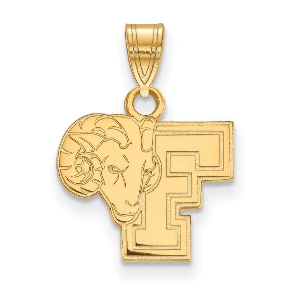 10K Gelbgold Logoart Fordham University Ram Klein Anhänger