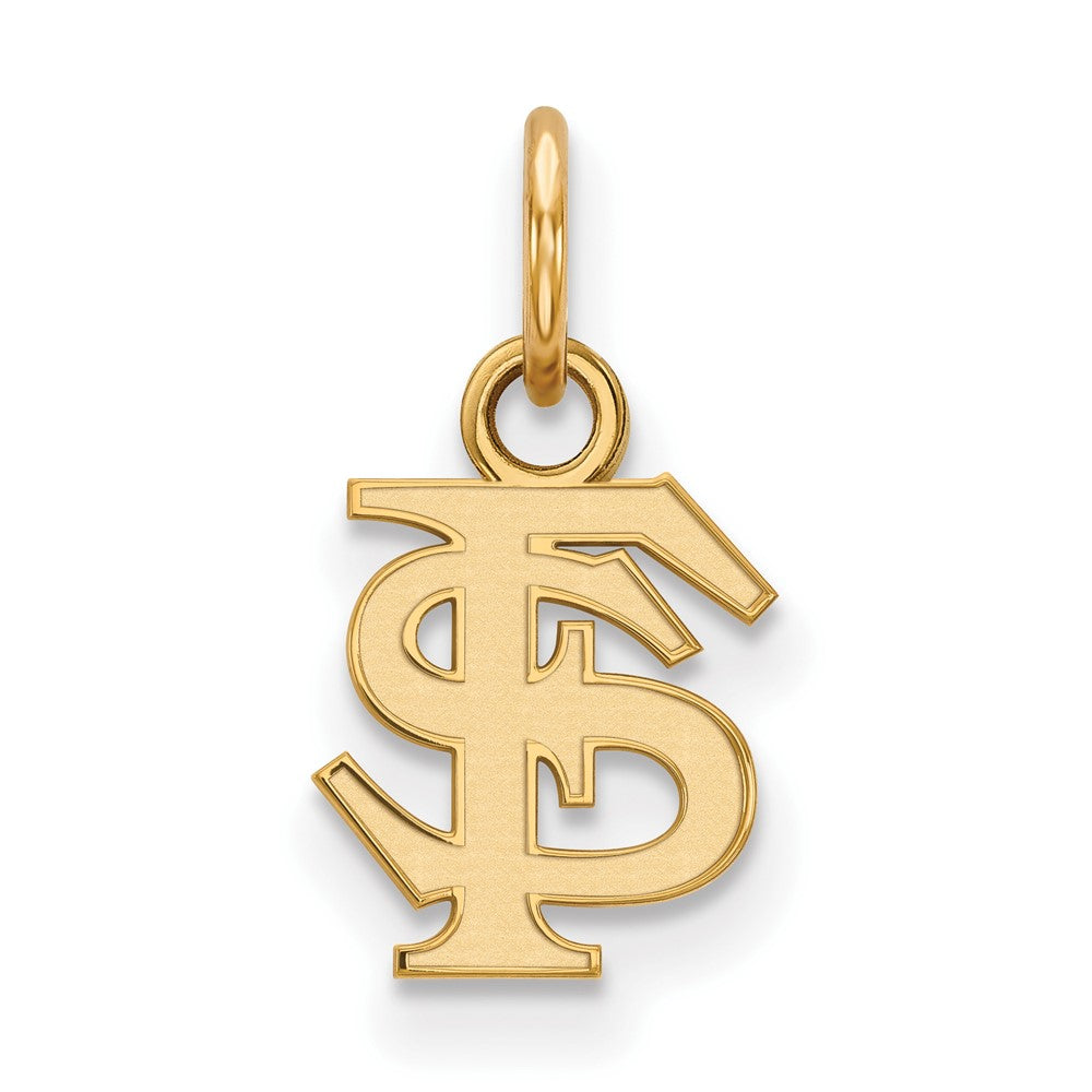 10K Gelbgold Logoart Florida State University F S Extra Klein Anhänger