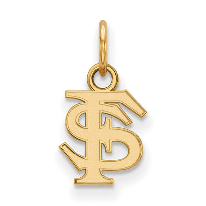10K Gelbgold Logoart Florida State University F S Extra Klein Anhänger
