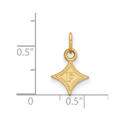 10K Gelbgold Logoart Furman University Extra Klein Anhänger