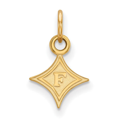 10K Gelbgold Logoart Furman University Extra Klein Anhänger