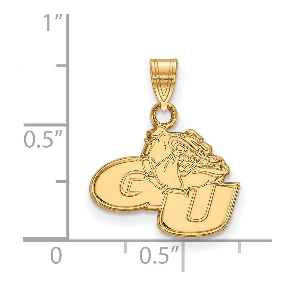 10K Gelbgold Logoart Gonzaga University G U Bulldog Klein Anhänger