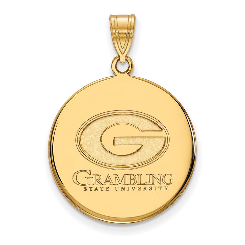 Vergoldet Sterlingsilber Logoart Grambling State University Groß Plättchen Anhänger