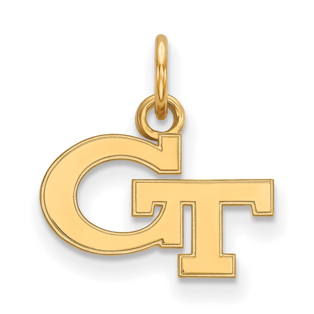 10K Gelbgold Logoart Georgia Institut Of Technologie G T Extra Klein Anhänger