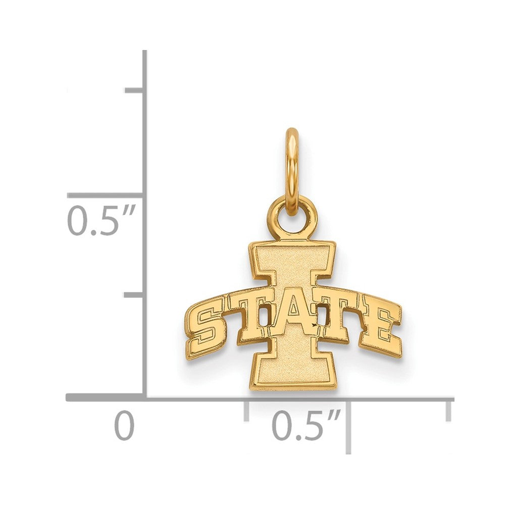 10K Gelbgold Logoart Iowa State University Extra Klein Anhänger