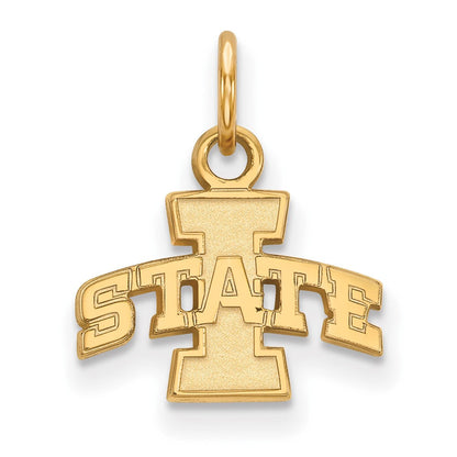 10K Gelbgold Logoart Iowa State University Extra Klein Anhänger
