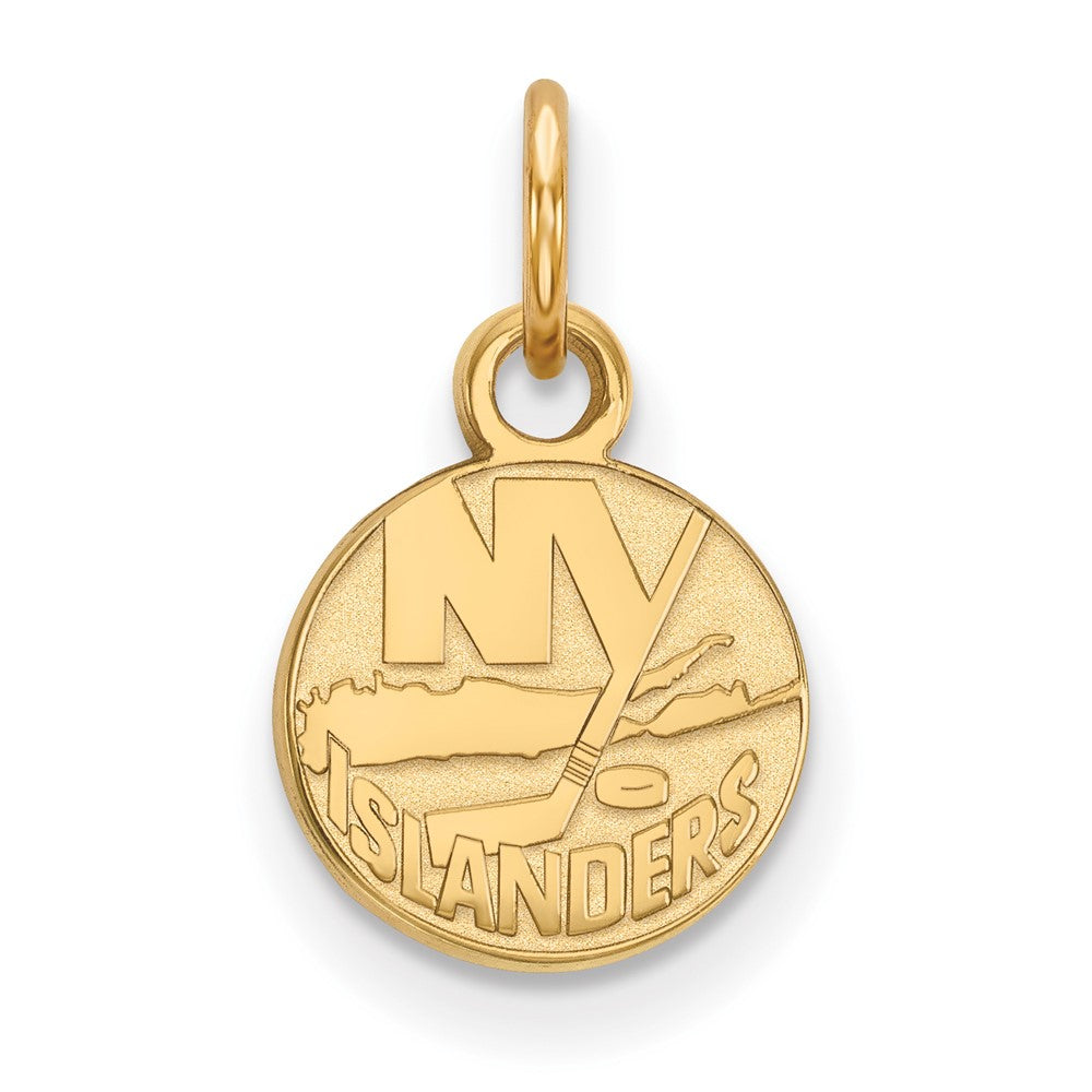 14K Gelbgold Nhl Logoart New York Islanders Extra Klein Anhänger