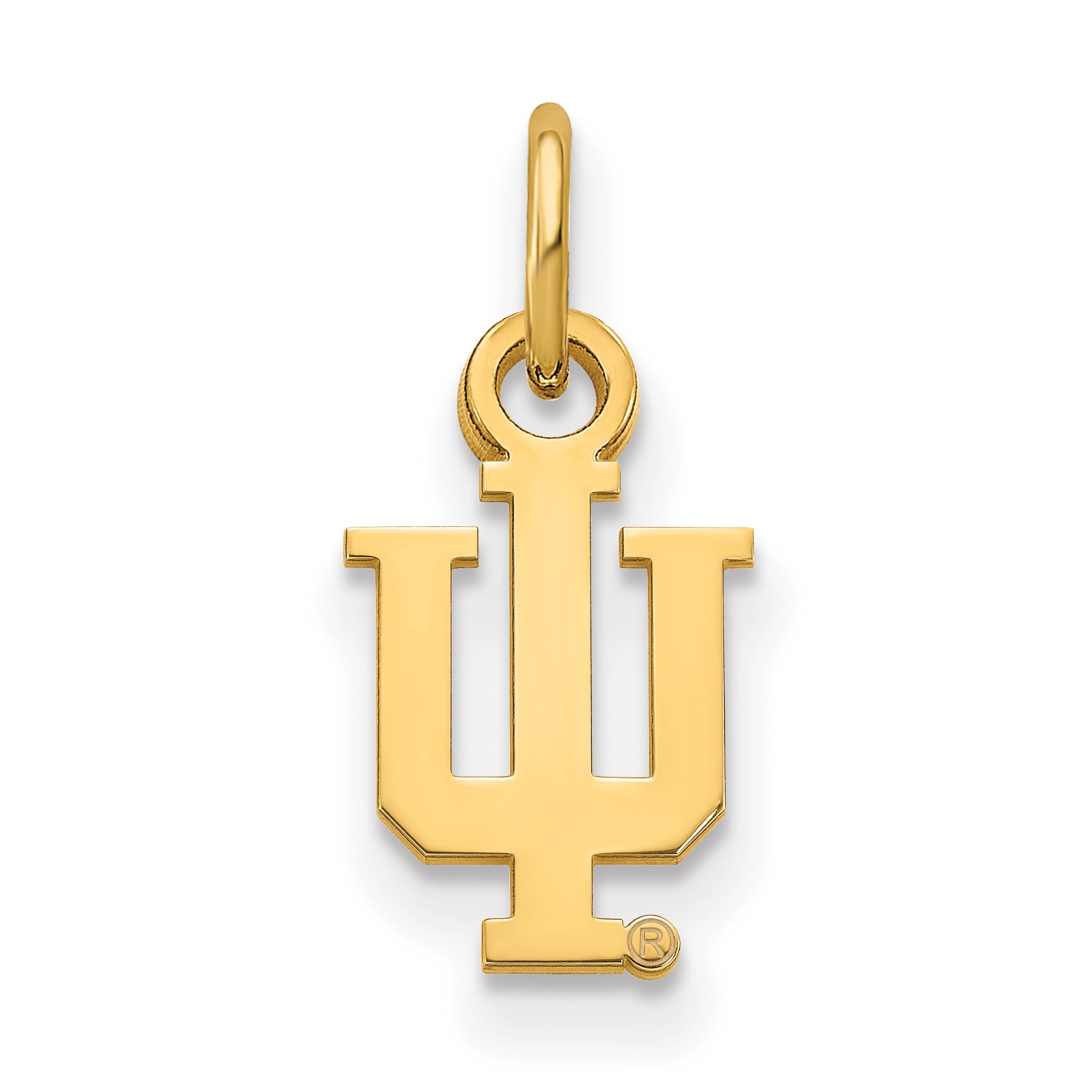 14K Gelbgold Logoart Indiana University I U Extra Klein Anhänger