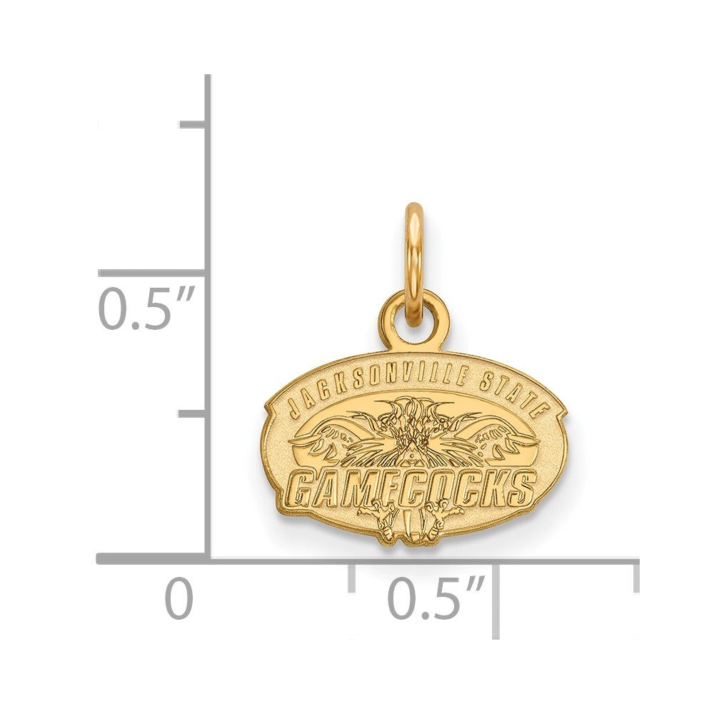 10K Gelbgold Logoart Jacksonville State University Extra Klein Anhänger