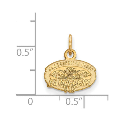 14K Gelbgold Logoart Jacksonville State University Extra Klein Anhänger