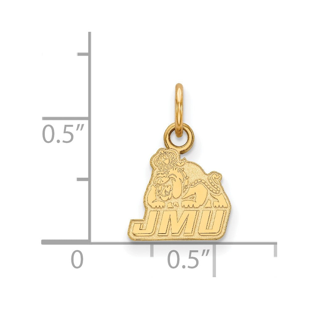 14K Gelbgold Logoart James Madison University Extra Klein Anhänger