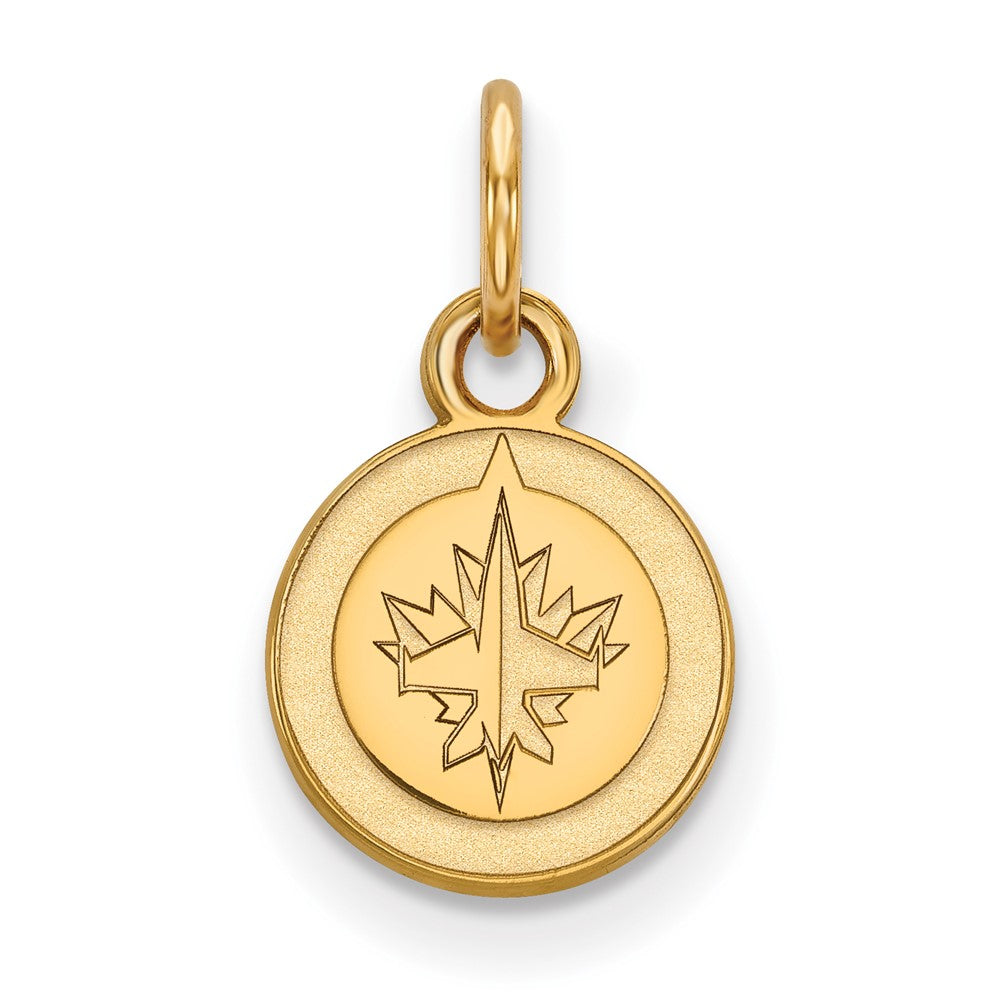 14K Gelbgold Nhl Logoart Winnipeg Jets Extra Klein Anhänger