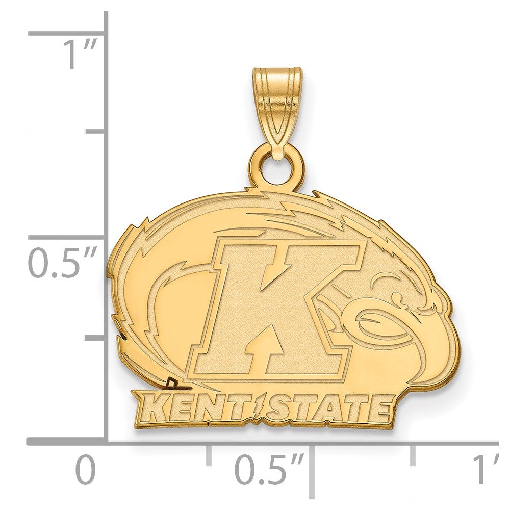 10K Gelbgold Logoart Kent State University Klein Anhänger