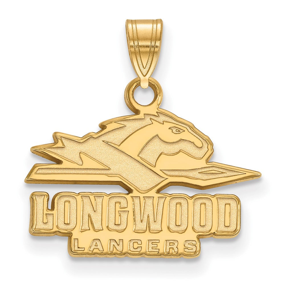 10K Gelbgold Logoart Longwood University Lancers Klein Anhänger