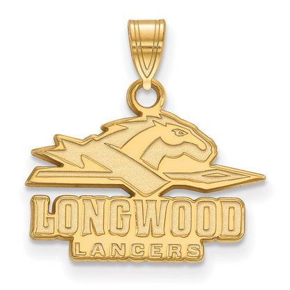 10K Gelbgold Logoart Longwood University Lancers Klein Anhänger