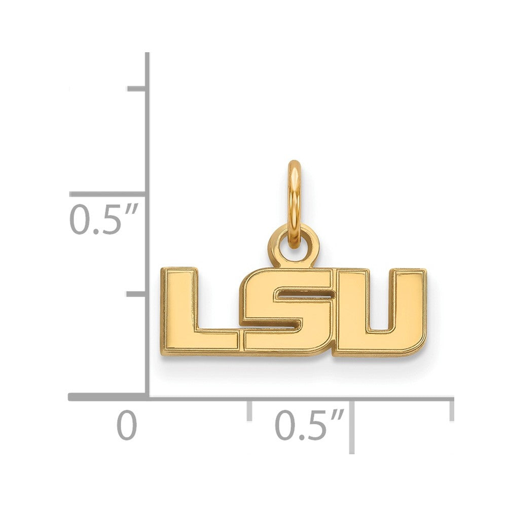 10K Gelbgold Logoart Louisiana State University L S U Extra Klein Anhänger