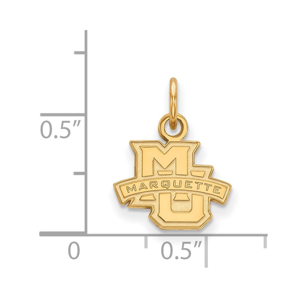 10K Gelbgold Logoart Marquette University Extra Klein Anhänger