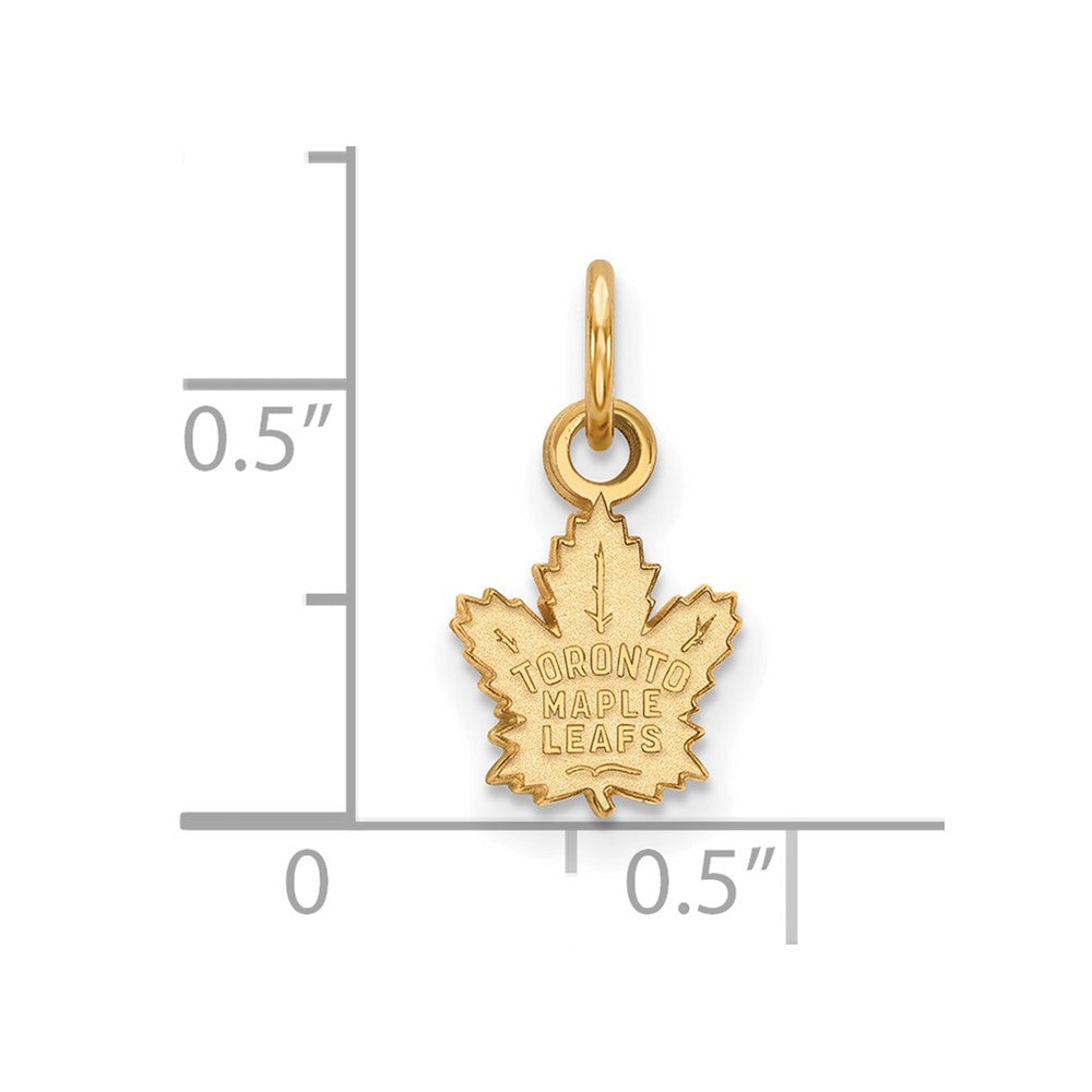 10K Gelbgold Nhl Logoart Toronto Maple Leafs Extra Klein Anhänger