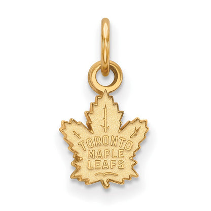 10K Gelbgold Nhl Logoart Toronto Maple Leafs Extra Klein Anhänger