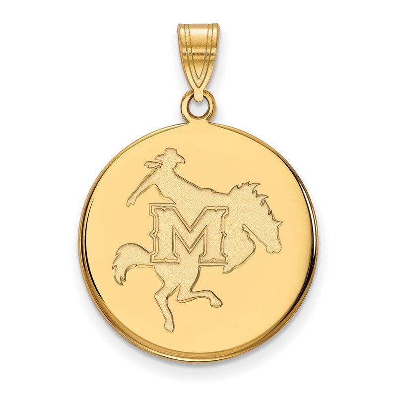 10K Gelbgold Logoart Mcneese State University Groß Plättchen Anhänger