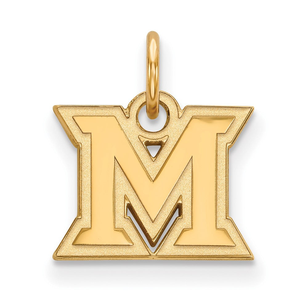 14K Gelbgold Logoart Miami University Ohio Buchstabe M Extra Klein Anhänger