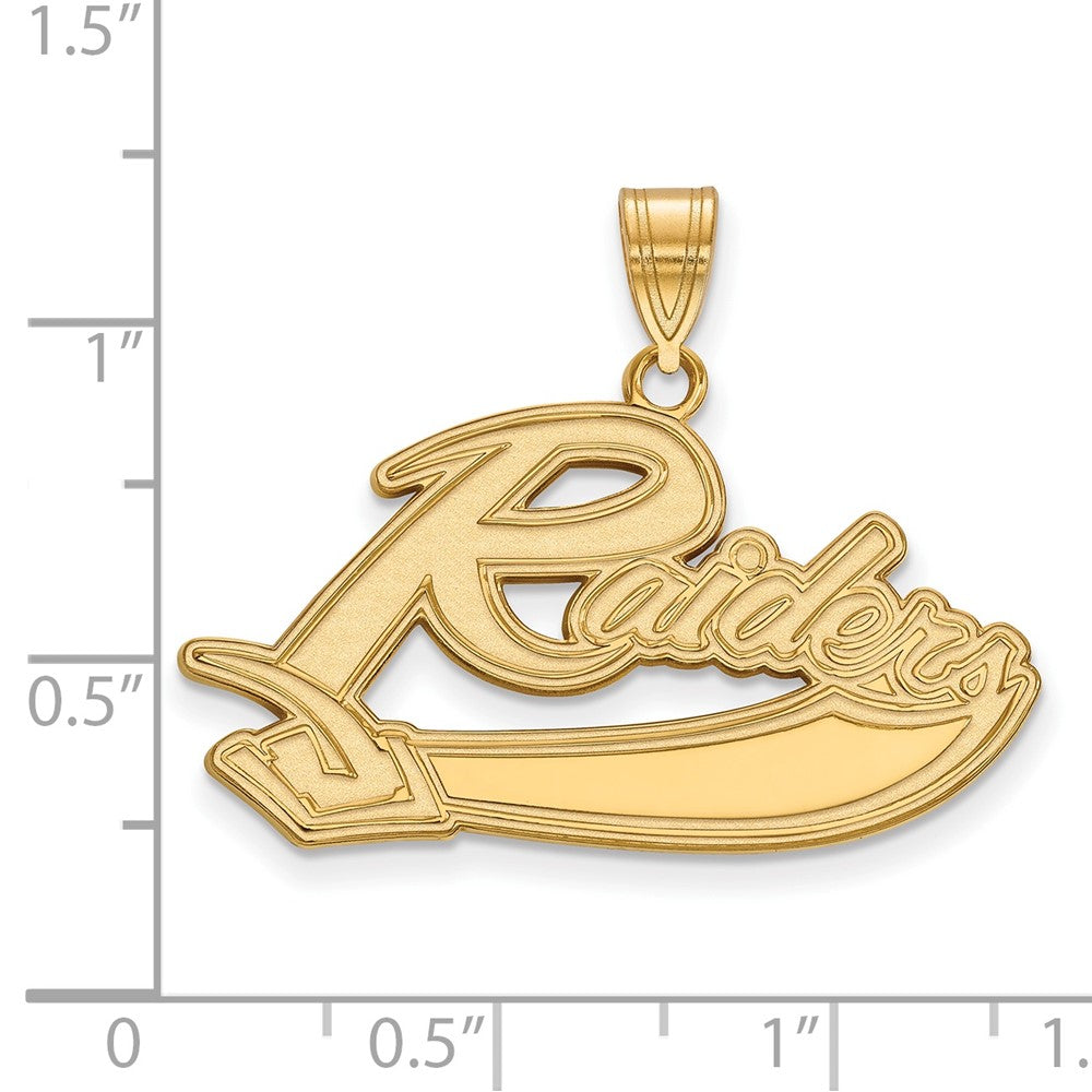 10K Gelbgold Logoart Mt Union College Raiders Groß Anhänger