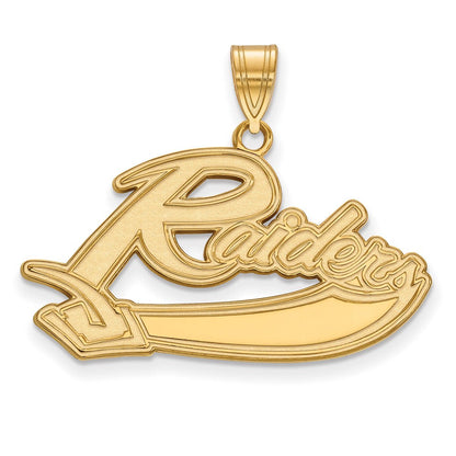 10K Gelbgold Logoart Mt Union College Raiders Groß Anhänger