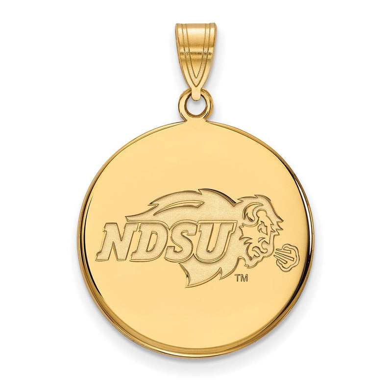 10K Gelbgold Logoart North Dakota State University Groß Plättchen Anhänger