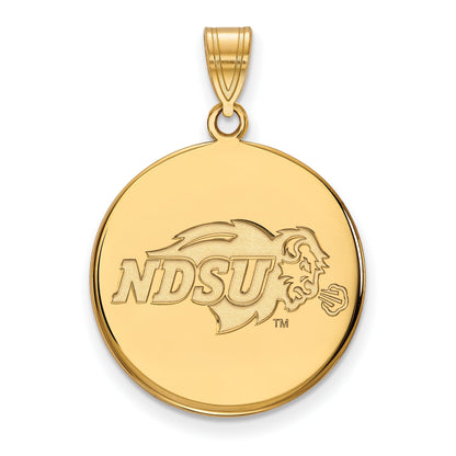 Vergoldet Sterlingsilber Logoart North Dakota State University Groß Plättchen Anhänger