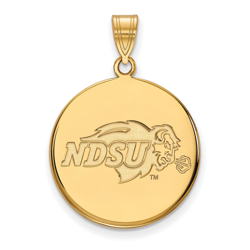 Vergoldet Sterlingsilber Logoart North Dakota State University Groß Plättchen Anhänger