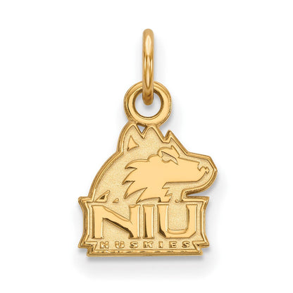 10K Gelbgold Logoart Northern Illinois University N I U Huskies Extra Klein Anhänger