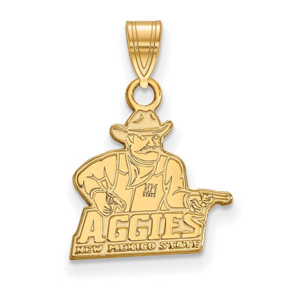 14K Gelbgold Logoart New Mexico State University Aggies Klein Anhänger