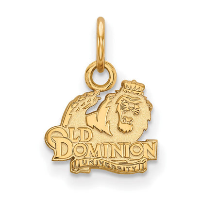 10K Gelbgold Logoart Old Dominion University Extra Klein Anhänger