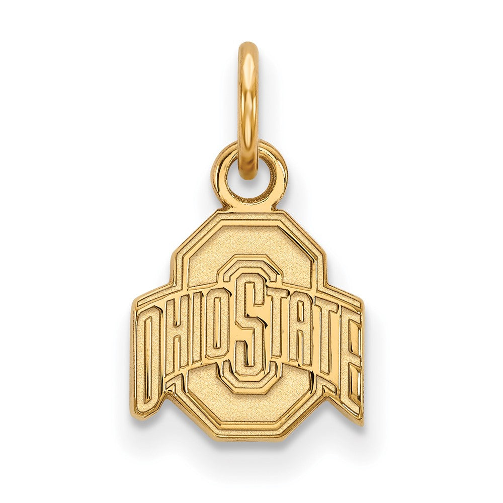 10K Gelbgold Logoart The Ohio State University Extra Klein Anhänger