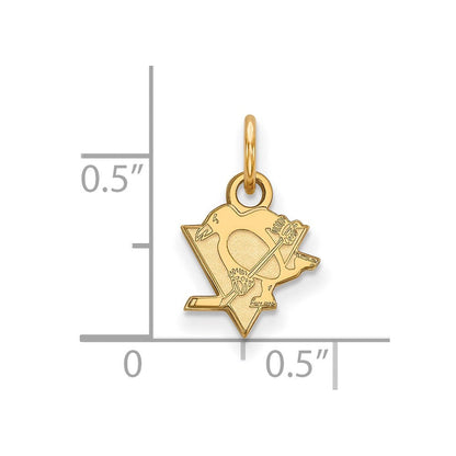 14K Gelbgold Nhl Logoart Pittsburgh Penguins Extra Klein Anhänger