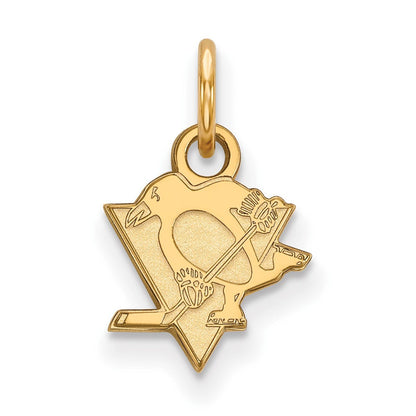 10K Gelbgold Nhl Logoart Pittsburgh Penguins Extra Klein Anhänger