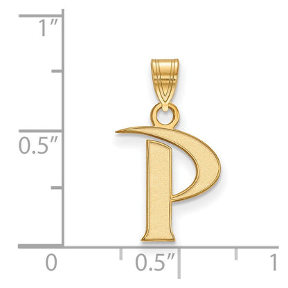 14K Gelbgold Logoart Pepperdine University Buchstabe P Klein Anhänger